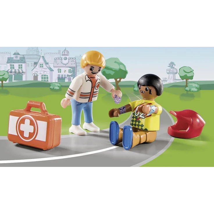 Playmobil DUCK ON CALL 70919 'Notarzt Action. Helfe dem Rennfahrer!', 21 Teile, ab 3 Jahren – Bild 2