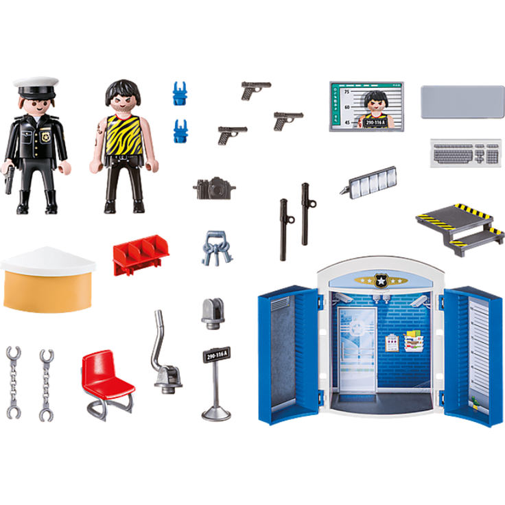 Playmobil City Action 70306 Spielbox "In der Polizeistation", 51 Teile, ab 4 Jahren – Bild 2