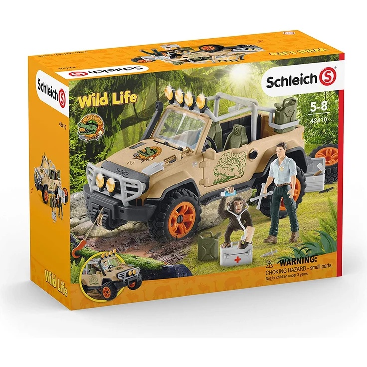 Schleich Wild Life 42410 'Geländewagen mit Seilwinde', ab 3 Jahren, 17 Teile – Bild 3