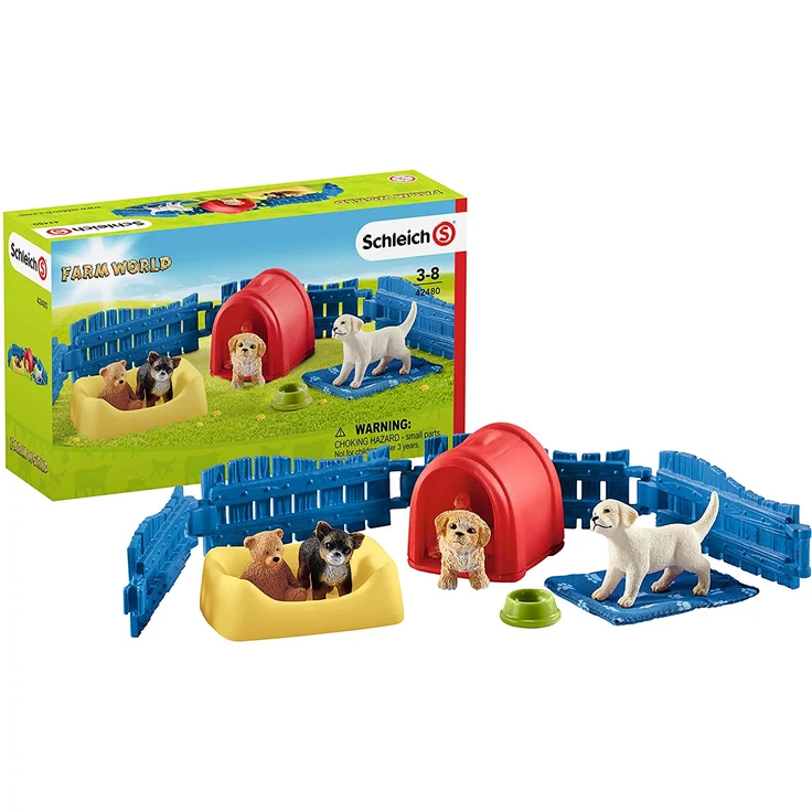 Schleich® 42480 Farm World Welpenstube - Preisvergleich – Bild 1