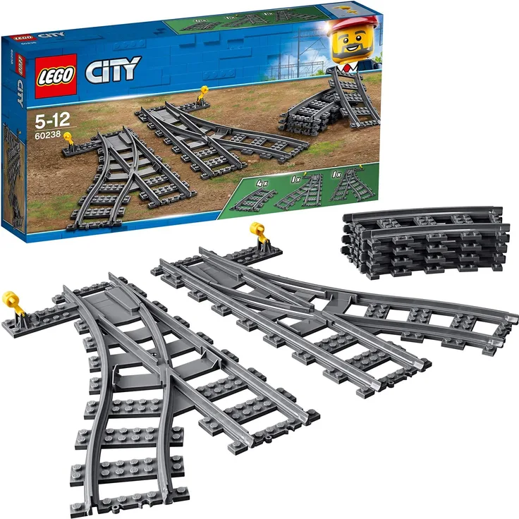 LEGO City 60238 'Weichen', 8 Teile, ab 5 Jahren