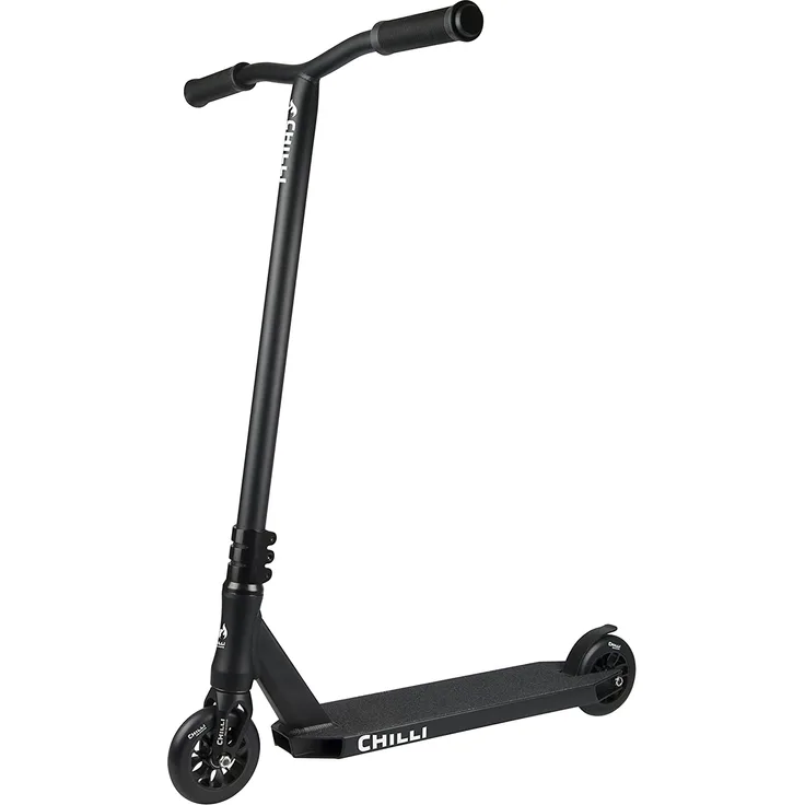 Chilli Pro 112-1 'Reaper Grim' Scooter, ab 8 Jahren, Lenkerhöhe 84 cm, Clamp 3-Bolt Aluminium, Chilli Spider HIC Kompressionssystem, max. belastbar bis 100 kg, schwarz