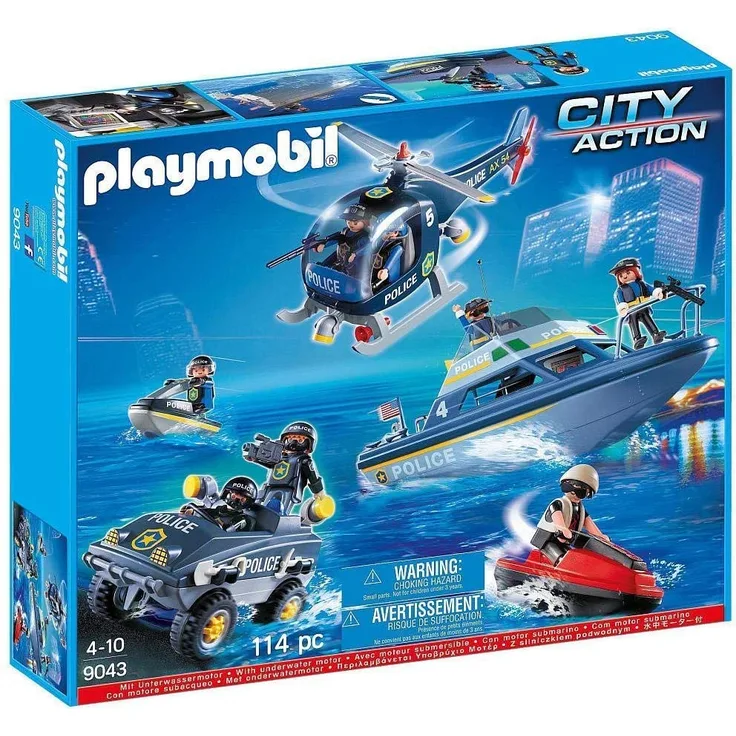 Playmobil City Action 9043 'Polizei Set mit Unterwassermotor', 114 Teile, ab 4 Jahren