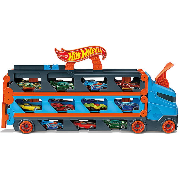 Mattel GVG37 Hot Wheels 2-in-1 Rennbahn Transporter, 1,8 Meter Streckenlänge, ab 4 Jahren – Bild 2