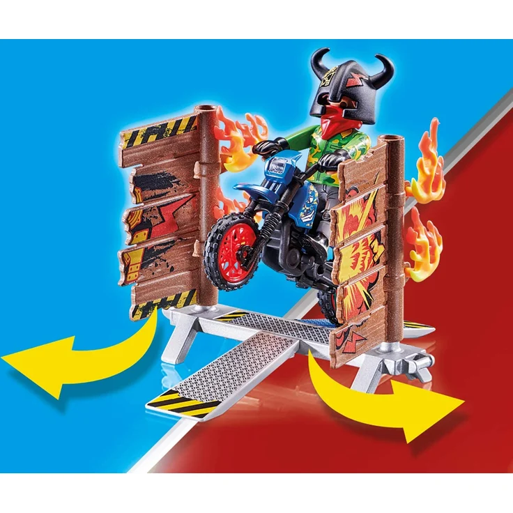 Playmobil Stuntshow 70553 'Stuntshow Motorrad mit Feuerwand', 26 Teile, ab 4 Jahren - Preisvergleich – Bild 4