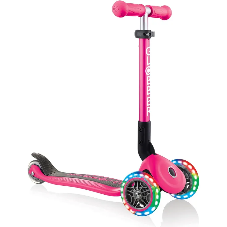 Authentic Sports Globber 'Junior Foldable', lights, fuchsia pink, ab 2 Jahren