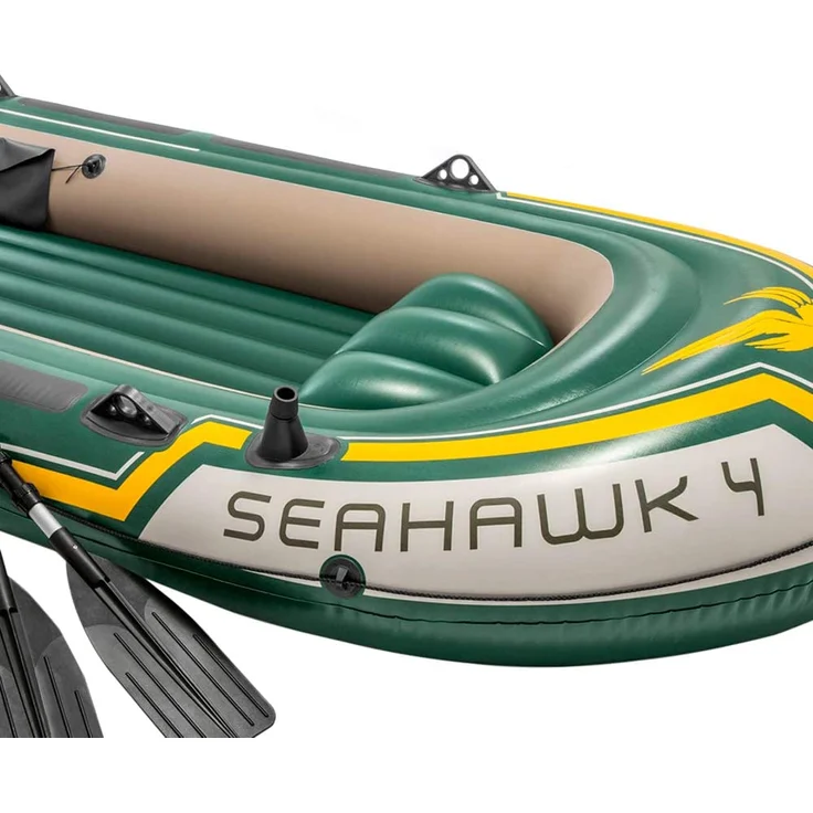 Intex 68351 'Schlauchboot Set Seahawk 4' Schlauchboote, tragfähig bis 4 Personen, max. belastbar bis 400 kg, grün/gelb - Preisvergleich – Bild 4