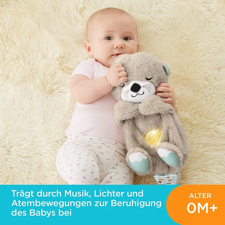 Mattel Fisher-Price Schlummer-Otter Einschlafhilfe, mit beruhigender Musik und rhythmischen Bewegungen zur Beruhigung, ab der Geburt – Bild 6