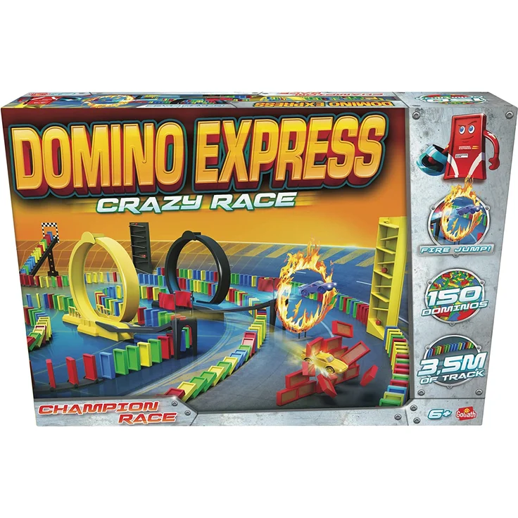 Goliath 81008 'Domino Express Crazy Race', ab 6 Jahren, 1 Spieler, aufregende Stunts mit Dominosteinen – Bild 5
