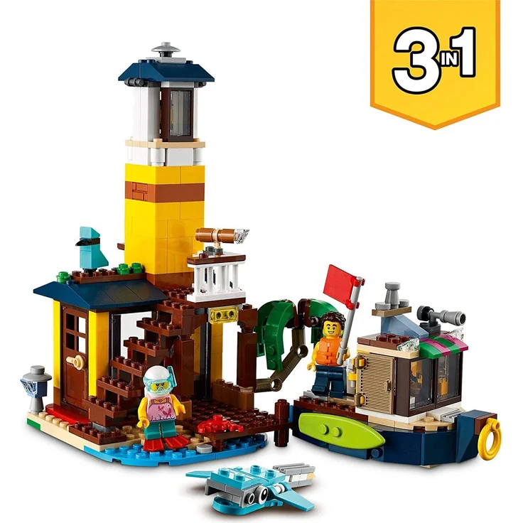 LEGO Creator 3-in-1 31118 'Surfer-Strandhaus', 564 Teile, ab 8 Jahren, drei Baumöglichkeiten, Surfer-Hütte, Leuchtturm und Poolhaus – Bild 5