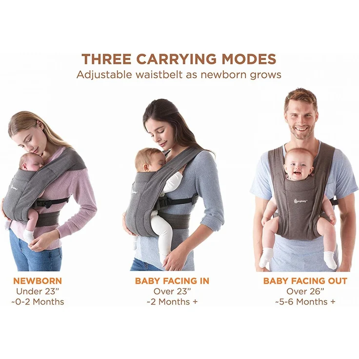 Ergobaby 'Embrace' Babytrage, Heather Grey – Bild 8