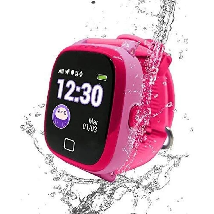 SoyMomo H2O Kinder-Smartwatch GPS, Einheitsgröße, Silikonarmband, Rosa – Bild 4