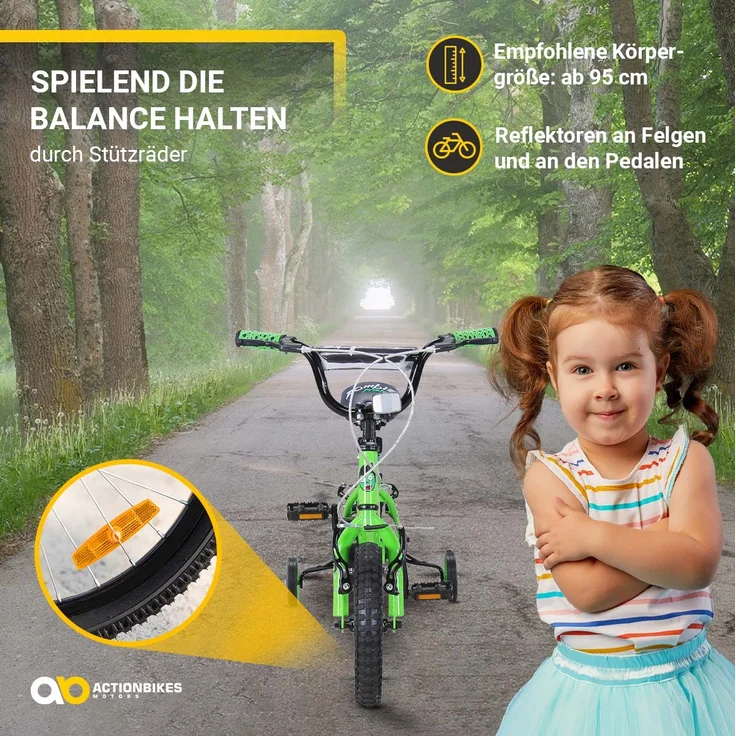 Actionbikes Kinderfahrrad Zombie 12 Zoll Kinderrad Stützräder Fahrrad Kinder – Bild 5