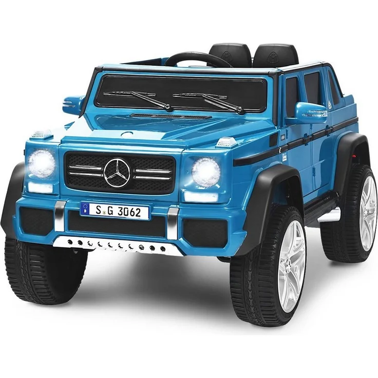 COSTWAY Mercedes Benz 12V Kinderauto mit 2,4G-Fernbedienung, Elektroauto mit MP3, Musik, Hupe und LED-Leuchten, Jeep Auto 2,5-5,5km/hm, Kinderfahrzeug f¨¹r Kinder von 3-8 Jahren (Blau) - Preisvergleich – Bild 1