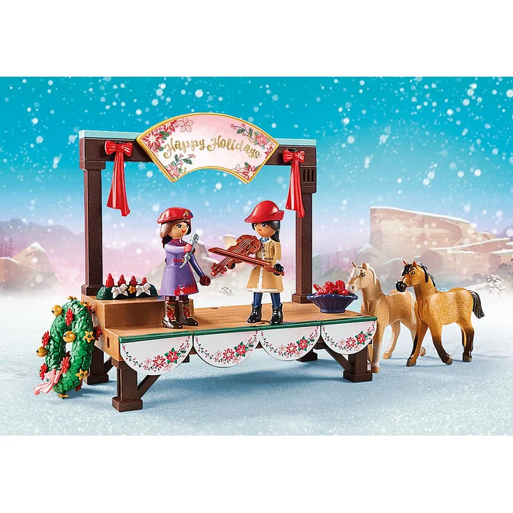 Playmobil Spirit Riding Free 70396 'Weihnachtskonzert', 92 Teile, ab 4 Jahren – Bild 3