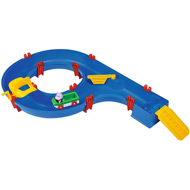 AquaPlay 'Amphie-Set' Wasserbahn, 90 x 51 x 11 cm, inkl. Wasserfahrzeug mit 2 Spielfiguren, Paddelrad, Auffahrt und kleiner Fähre – Bild 2
