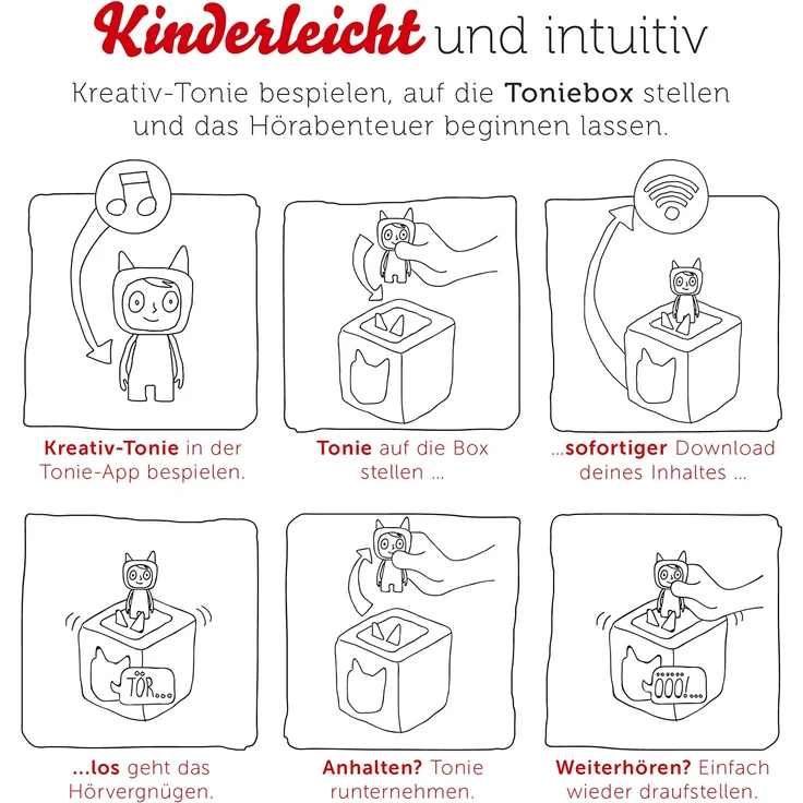 Tonies 'Kreativ-Tonie Einhorn', Hörfigur mit 90 Minuten Speicherkapazität für deine Musik, Geschichten, Hörbücher und eigene Audiodateien, ab 3 Jahren – Bild 4