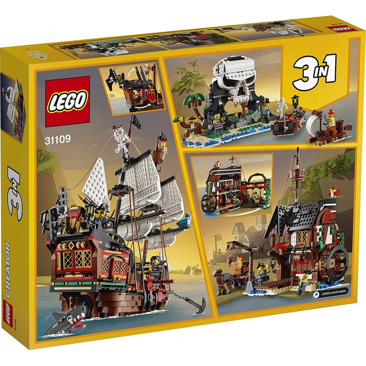 LEGO Creator 3-in1 31109 'Piratenschiff', 1264 Teile, ab 9 Jahren, drei Modelle in einem Set – Bild 5
