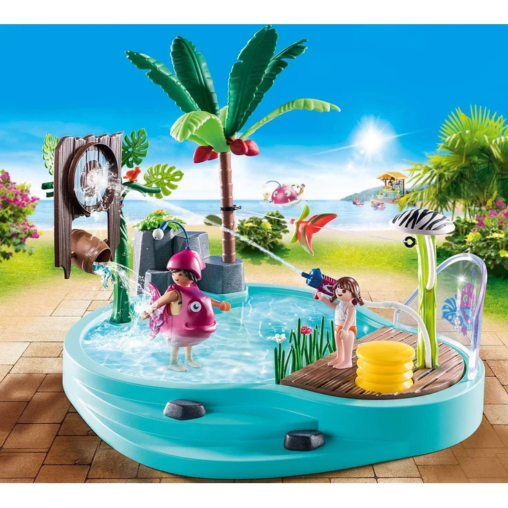 Playmobil Family Fun 70610 'Spaßbecken mit Wasserspritze', 65 Teile, ab 4 Jahren – Bild 2