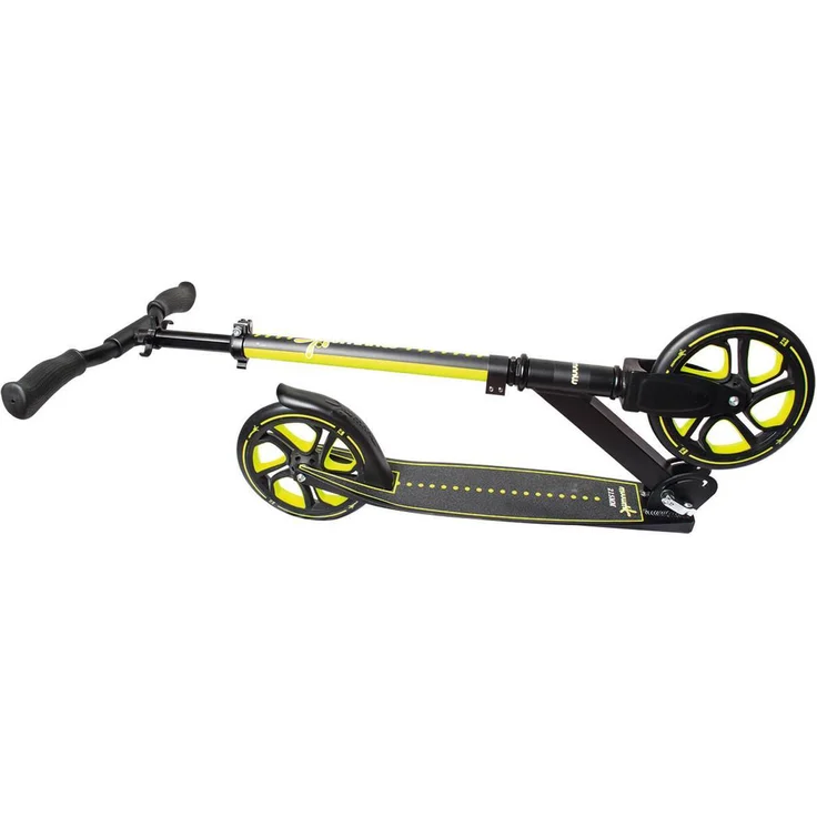 Muuwmi 465 'Aluminium Pro 215 mm' Scooter, ab 6 Jahren, 3-fach höhenverstellbar bis 97 cm, klappbar, max. belastbar bis 100 kg, lime – Bild 2