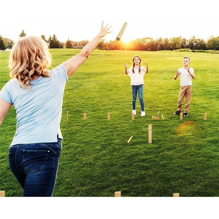 Best Sporting 'Wikingerschach' Kubb-Spiel aus Holz, ab 5 Jahren, inkl. Tragetasche – Bild 5