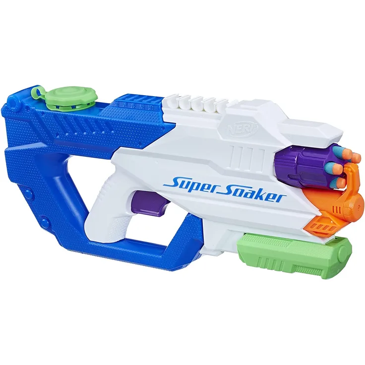 Nerf Super Soaker 'DartFire' Wasserpistole und Blaster in einem, mit 1,1 Liter Wassertank, 11 Meter Reichweite, inkl. 5 Nerf-Darts