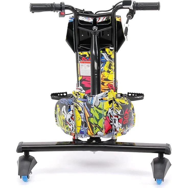 Elektro-Drift-Trike 360 Drift-Scooter für Kinder Fahrzeug Dreirad Driftscooter (Gelb Graffiti) – Bild 3