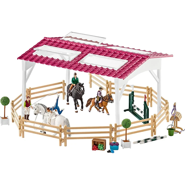 Schleich Horse Club 42389 'Reitschule mit Reiterinnen und Pferden', ab 5 Jahren, 40 Teile – Bild 2