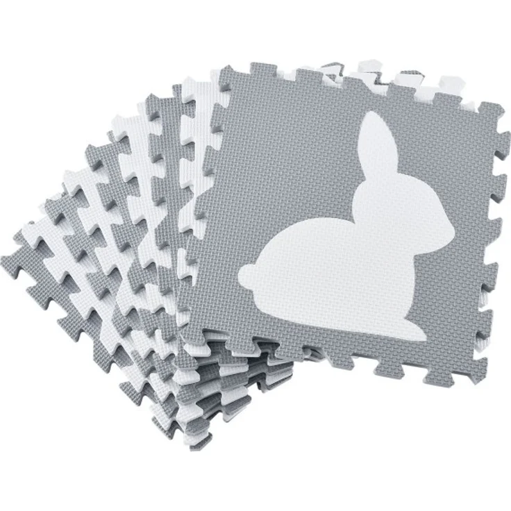 Juskys 'Timon' Puzzlematte, 36 Teile mit 16 Tieren in grau weiß, rutschfest & abwischbar – Bild 5