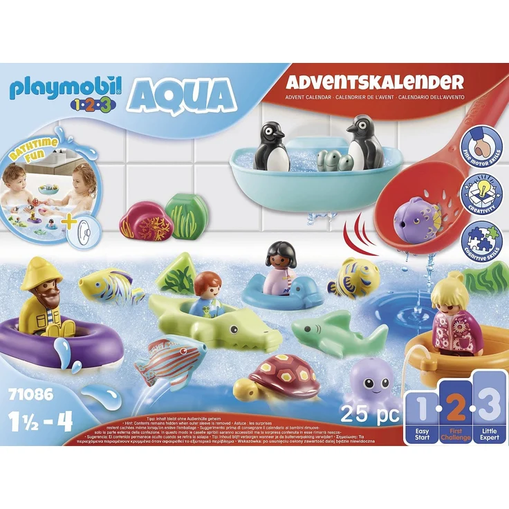 Playmobil 1.2.3 AQUA 71086 'Adventskalender Badespaß', 25 Teile, ab 1,5 Jahren – Bild 5