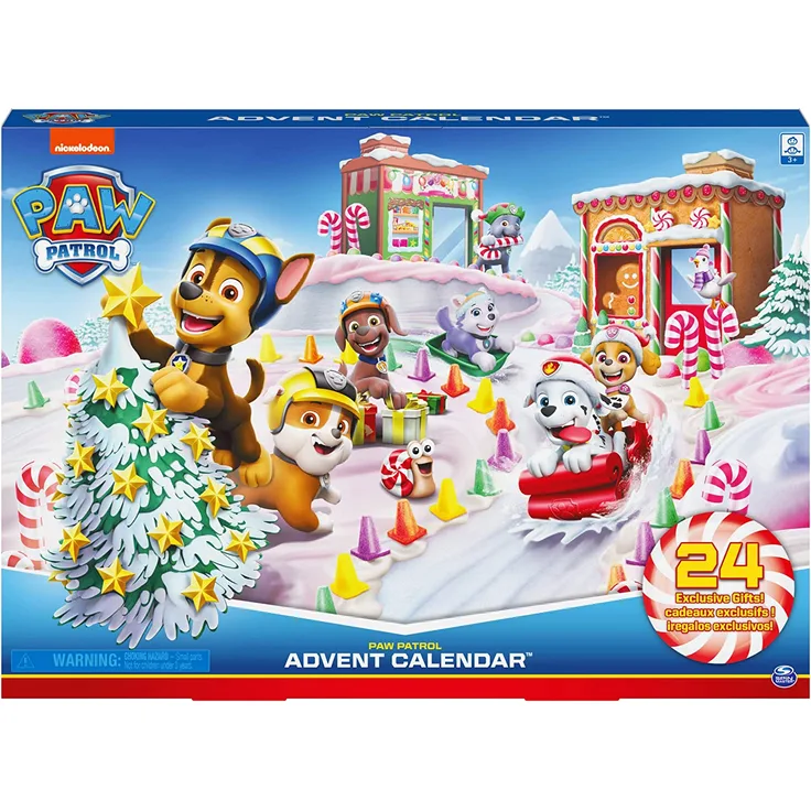 Spin Master 'Paw Patrol' Adventskalender 2020 mit Sammelfiguren und Winterlandschaft