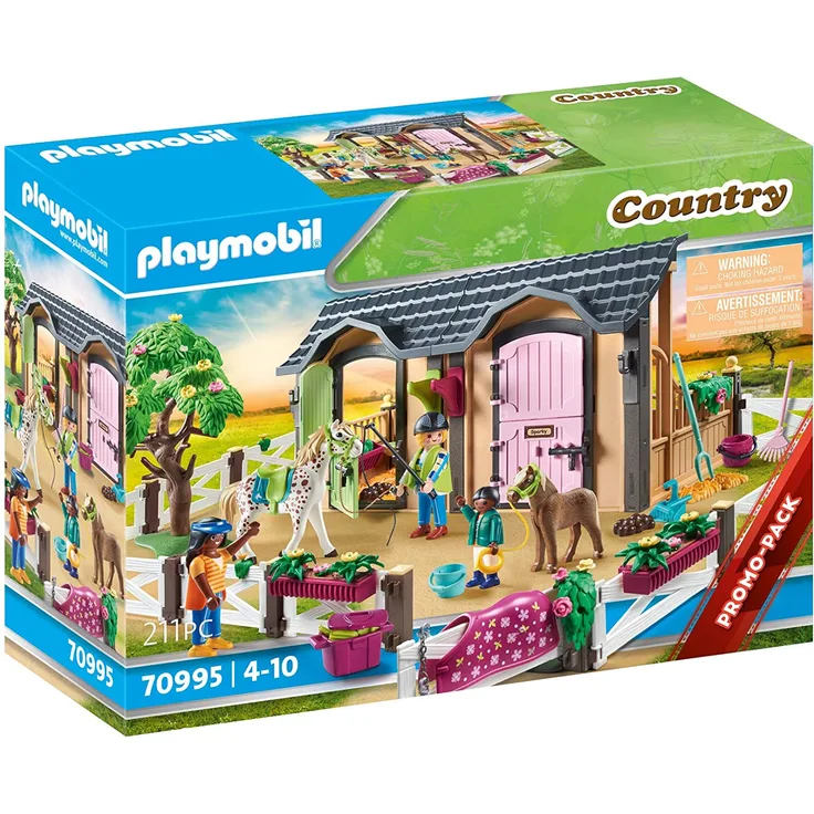 PLAYMOBIL Country 70995 'Reitunterricht mit Pferdeboxen', 211 Teile, ab 4 Jahren