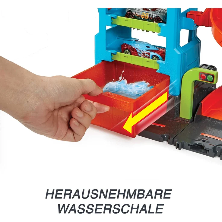 Hot Wheels City Color Shifters 'Mega Tower Auto-Waschanlage', ab 4 Jahren, inkl. 1 Fahrzeug mit Farbveränderung – Bild 3