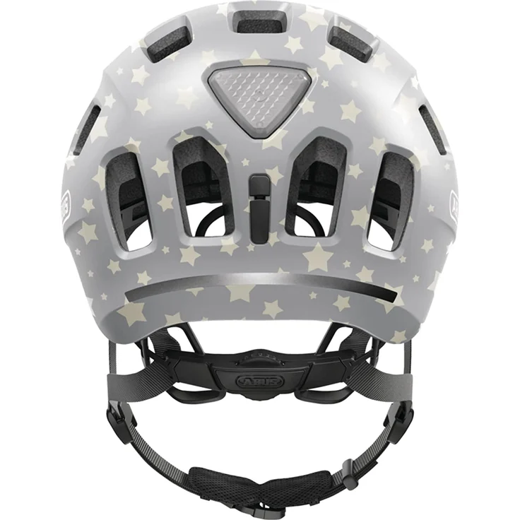 Abus 'Youn-I 2.0' Kinderfahrradhelm grey star matt/shiny, Kopfumfang 48-54 cm, mit integriertem LED-Rücklicht – Bild 3