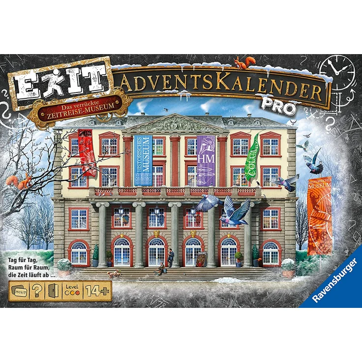 Ravensburger 18958 'EXIT Adventskalender pro - Das verrückte Zeitreisemuseum', mit 52 Rätselkarten, ab 14 Jahren – Bild 1