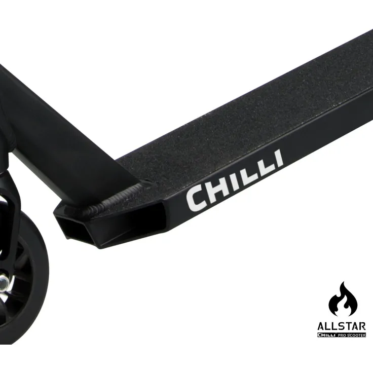 Chilli Pro 112-1 'Reaper Grim' Scooter, ab 8 Jahren, Lenkerhöhe 84 cm, Clamp 3-Bolt Aluminium, Chilli Spider HIC Kompressionssystem, max. belastbar bis 100 kg, schwarz – Bild 3