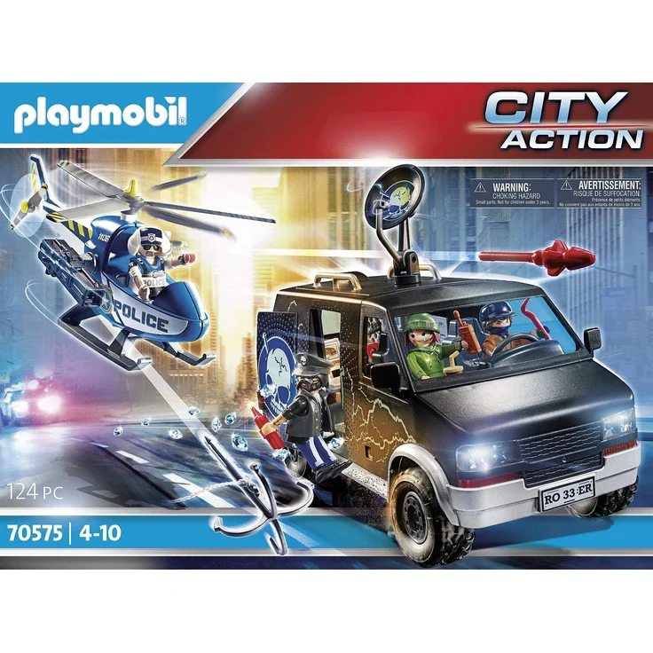 Playmobil City Action 70575 'Polizei-Helikopter: Verfolgung des Fluchtfahrzeugs', 124 Teile, ab 4 Jahren – Bild 3