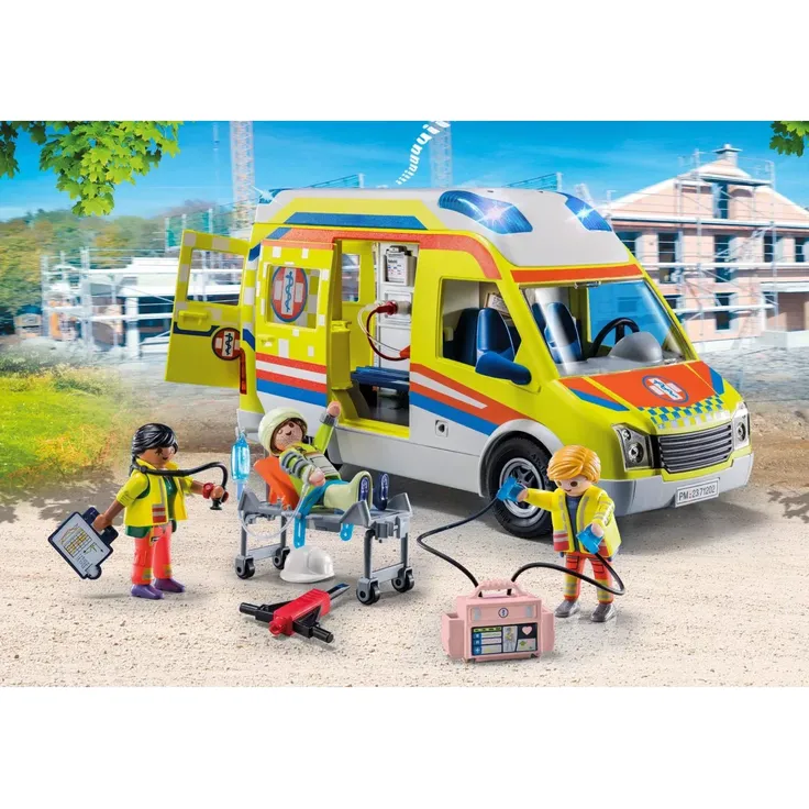 PLAYMOBIL City Life 71202 'Rettungswagen mit Licht und Sound', 67 Teile, ab 4 Jahren – Bild 4