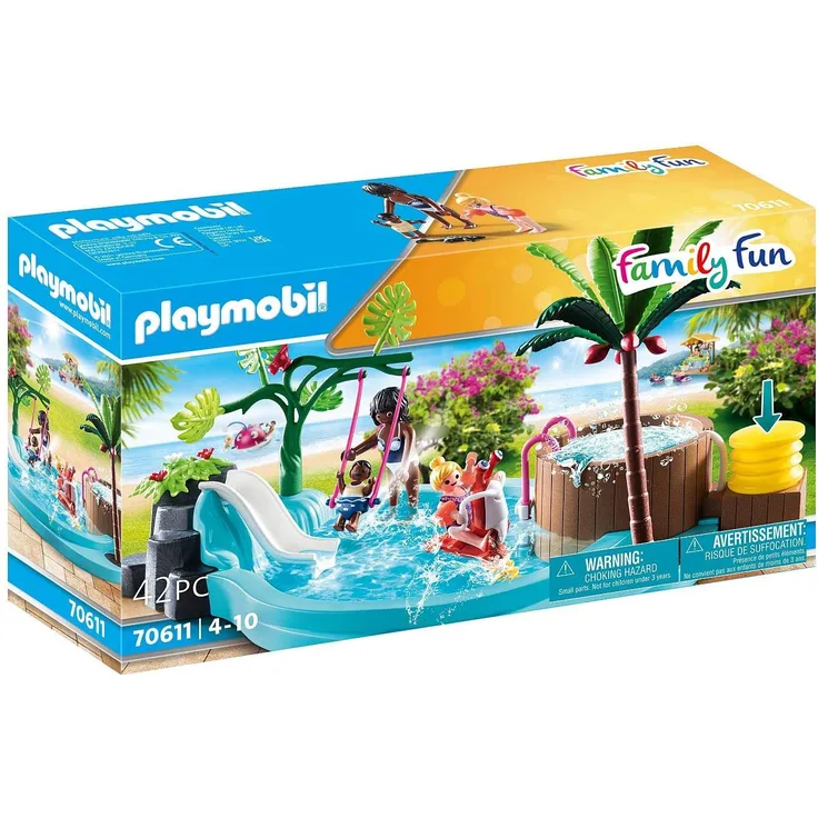 Playmobil Family Fun 70611 'Kinderbecken mit Whirlpool', 42 Teile, ab 4 Jahren
