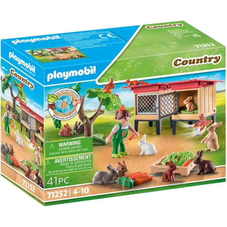 PLAYMOBIL Country 71252 'Kaninchenstall', 41 Teile, ab 4 Jahren