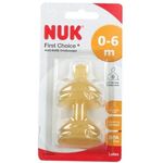 Nuk 10120014 Latex-Trinksauger First Choice+, Größe 1 (0-6 Monate) M, 1er Pack