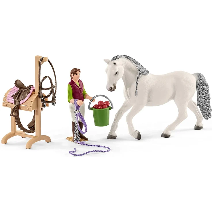 Schleich Horse Club 42389 'Reitschule mit Reiterinnen und Pferden', ab 5 Jahren, 40 Teile – Bild 6