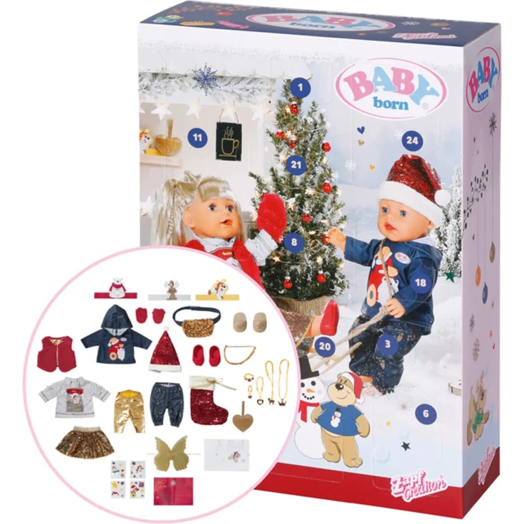 Zapf 832844 'BABY born Adventskalender 2022', ab 3 Jahren, 24 Kleidungsstücke und Accessoires – Bild 8