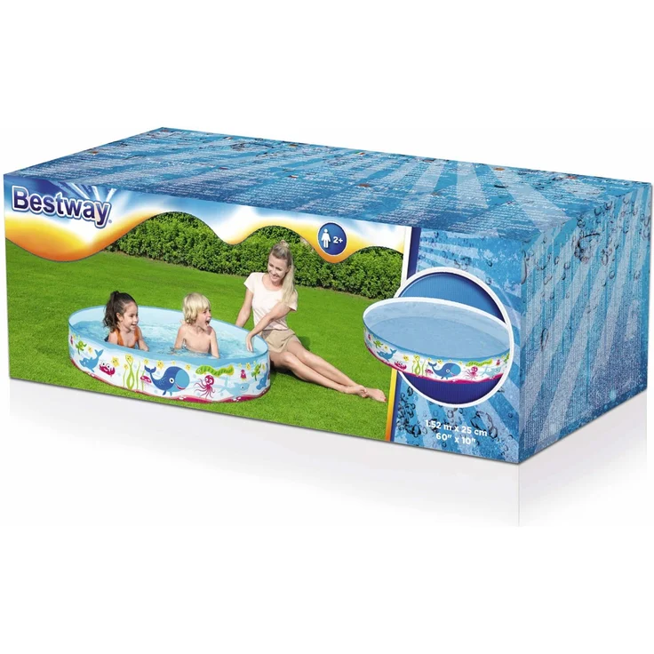 Bestway 'Fill'N Fun "Unterwasserwelt"' Planschbecken, Ø 152 x 25 cm, ab 2 Jahren, 435 Liter Wasserkapazität – Bild 4