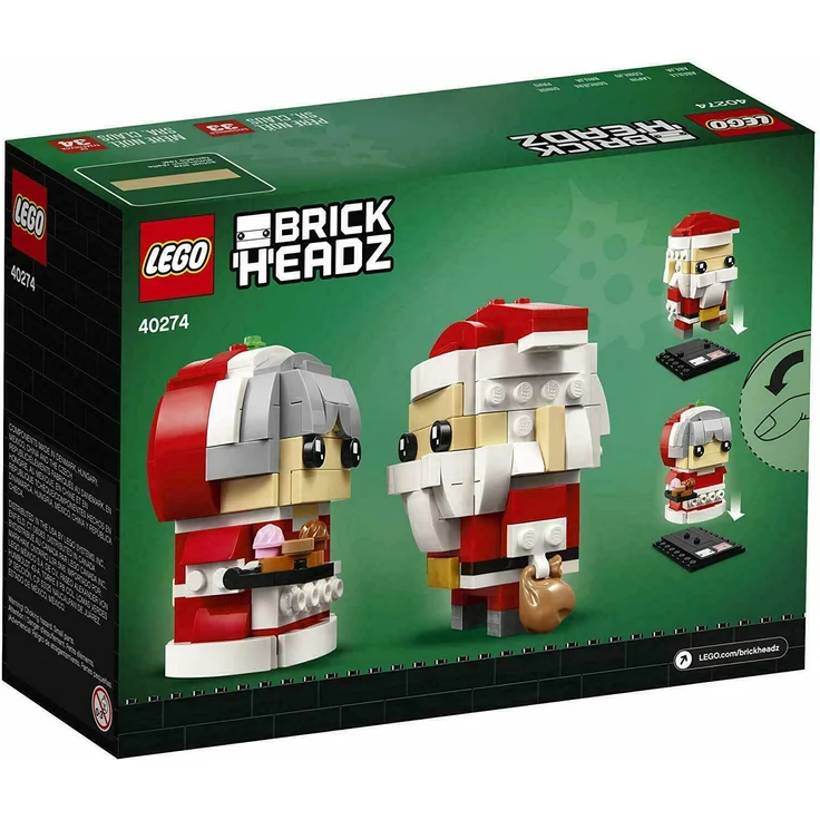 LEGO BrickHeadz 40274 'Herr und Frau Weihnachtsmann', 341 Teile, ab 10 Jahren – Bild 4