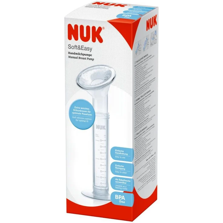 NUK 'Soft und Easy' Handmilchpumpe aus PP, mit extra weichem Silikonkissen, BPA-frei - Preisvergleich – Bild 2