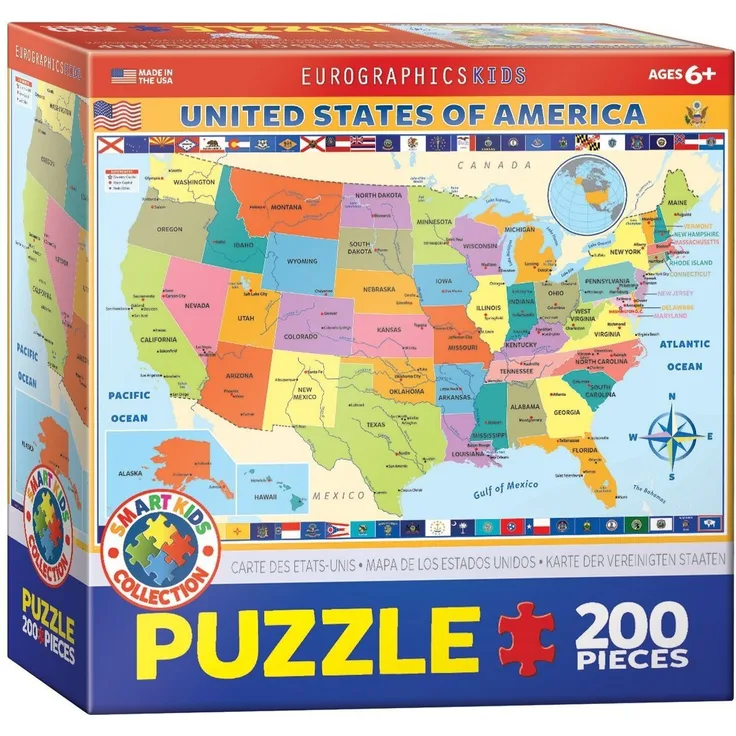 Eurographics Kids United States Puzzle 200 Pieces