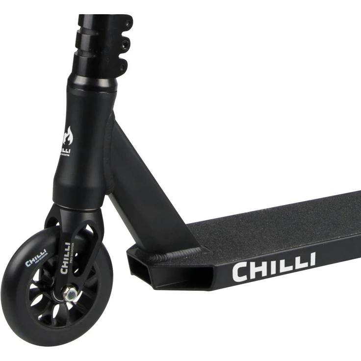 Chilli Pro 112-1 'Reaper Grim' Scooter, ab 8 Jahren, Lenkerhöhe 84 cm, Clamp 3-Bolt Aluminium, Chilli Spider HIC Kompressionssystem, max. belastbar bis 100 kg, schwarz – Bild 2