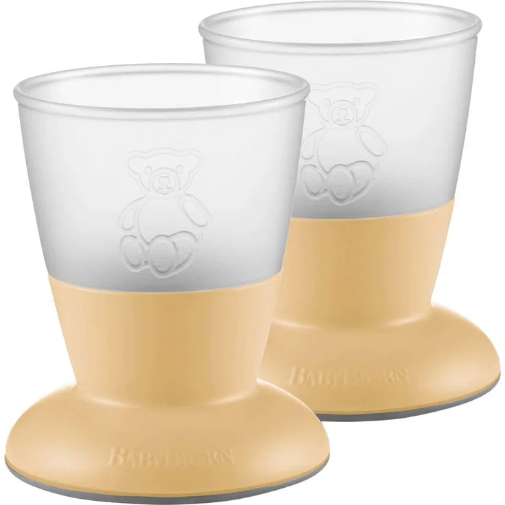 BABYBJÖRN Kinderbecher 2-Pack Blassgelb