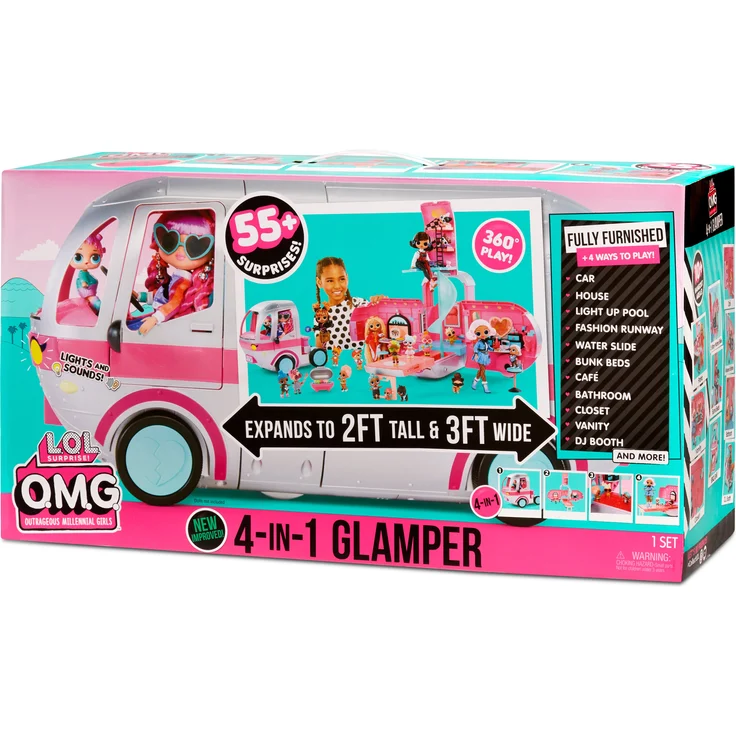 L.O.L. Surprise 'OMG 4-in-1 Glamper' Puppen Zubehör, ab 4 Jahren, passend für alle L.O.L. Puppen, mit über 55 Überraschungen, inklusive Licht und Sounds - Preisvergleich – Bild 1